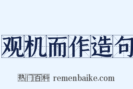 观机而作造句是什么意思的图片